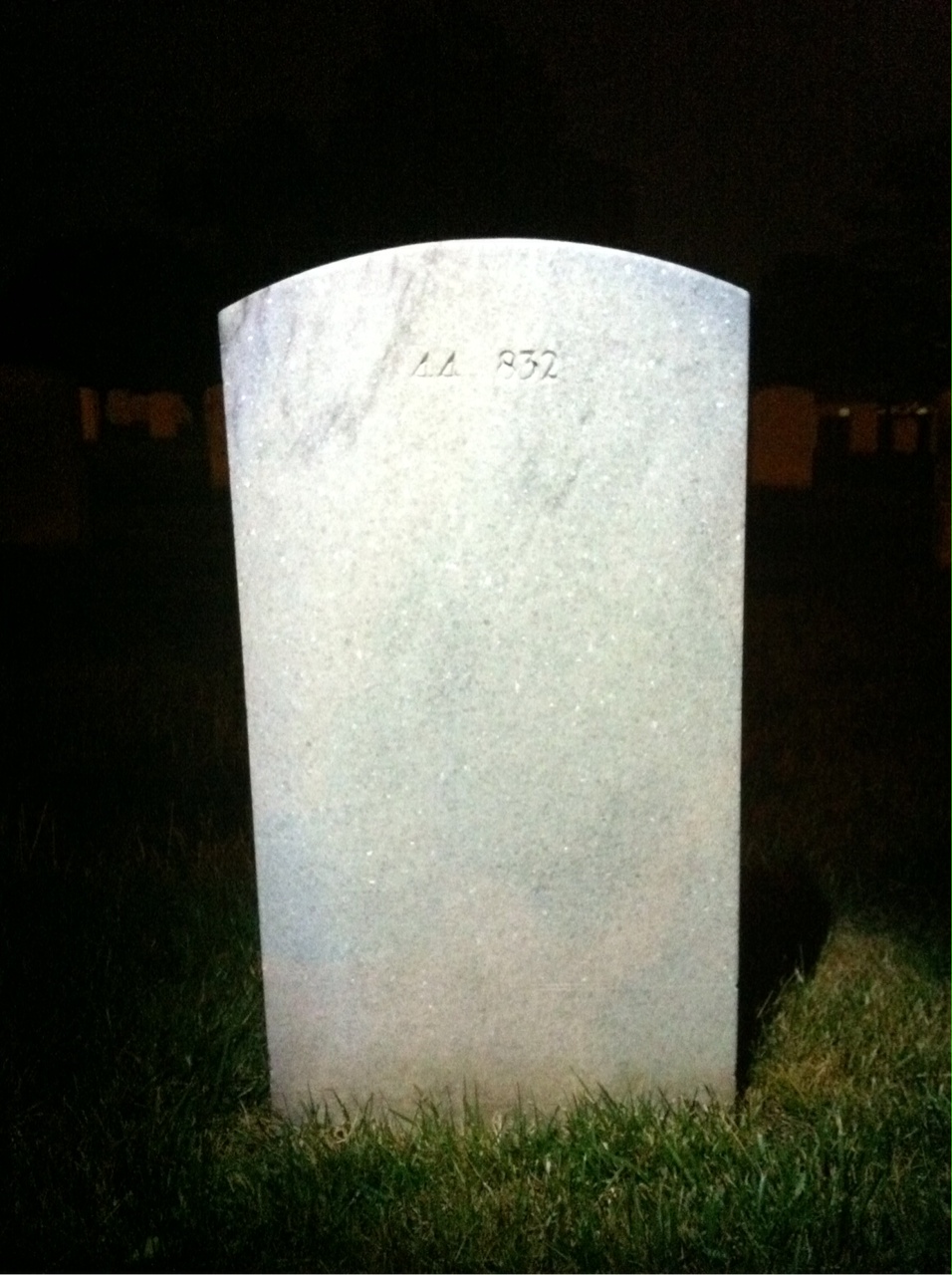 Back of headstone — Thomas Pride Powell