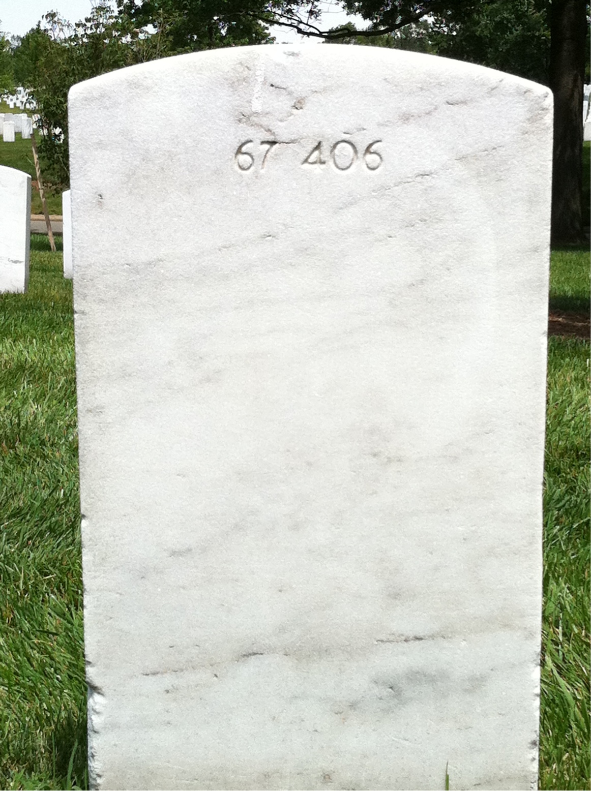 Back of headstone — James Mills