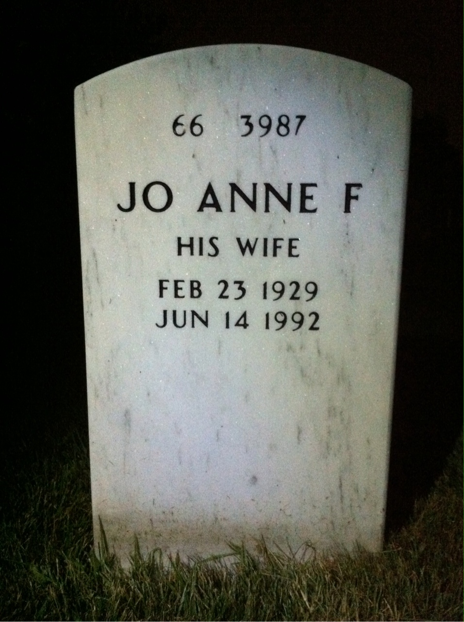 Back of headstone — William Ryan