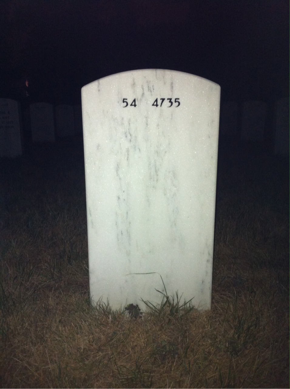Back of headstone — Robert Powers