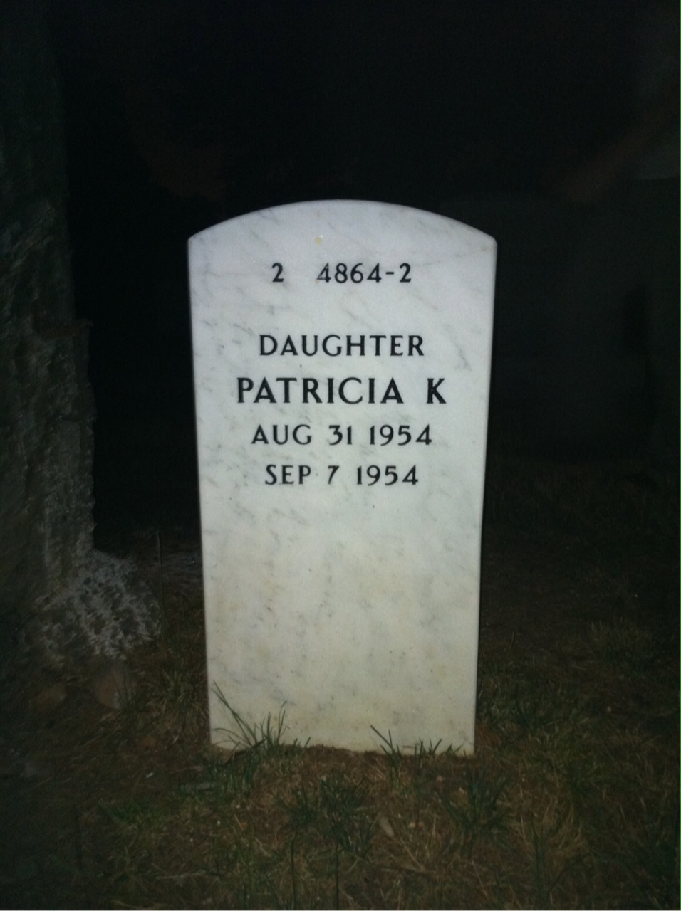 Back of headstone — Theodore Shead