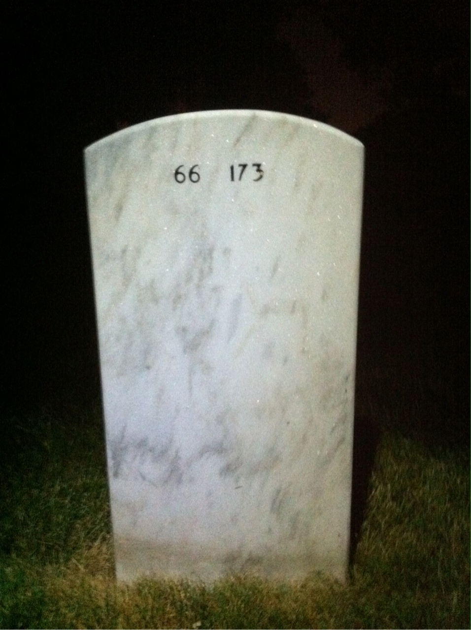 Back of headstone — Robert Bieber