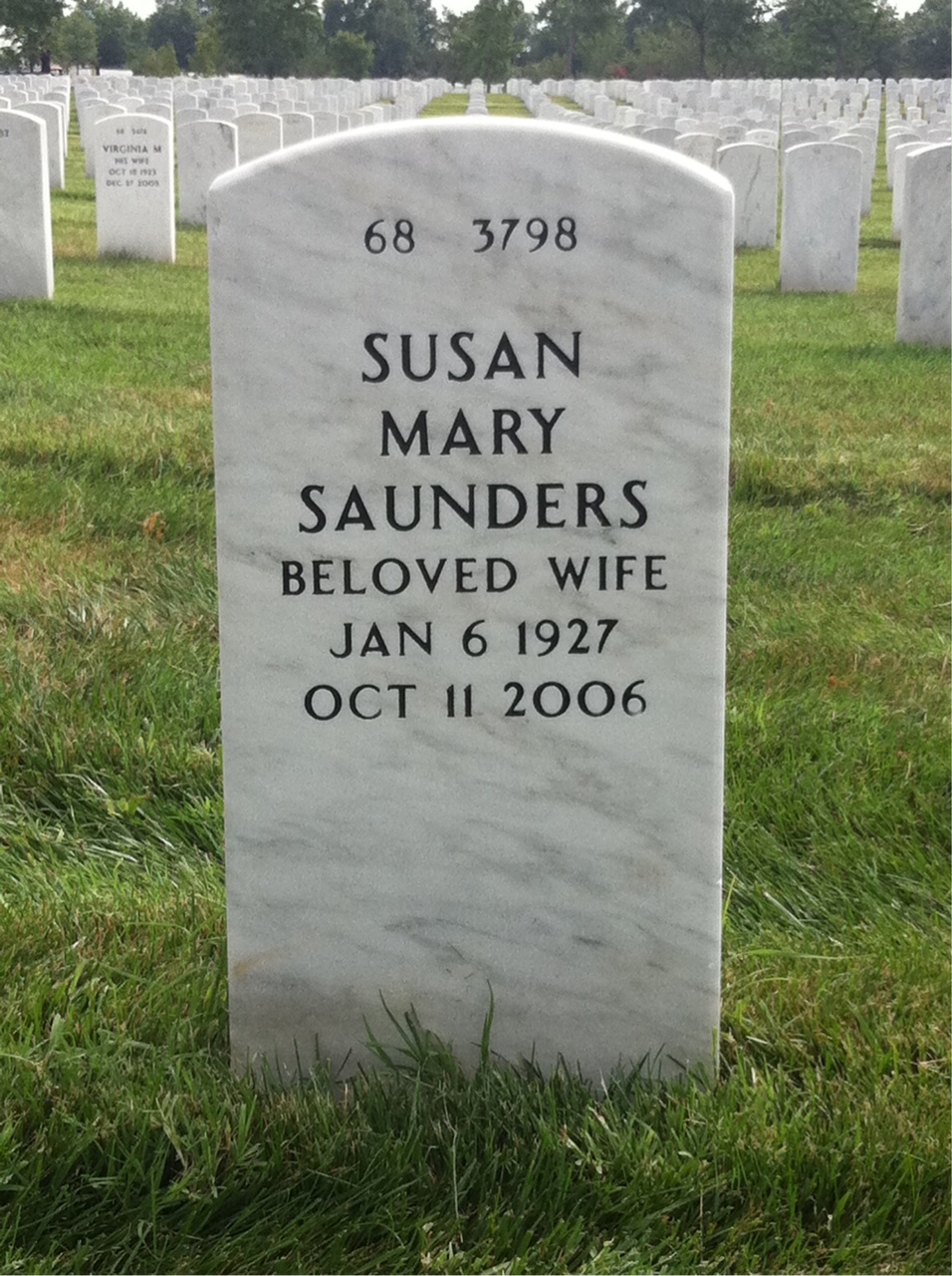 Back of headstone — George Ross