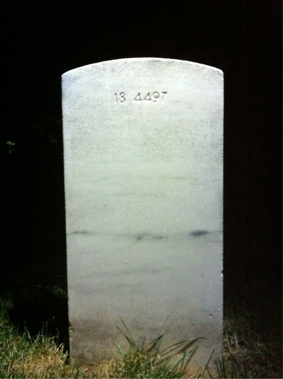 Back of headstone — Jim Adams