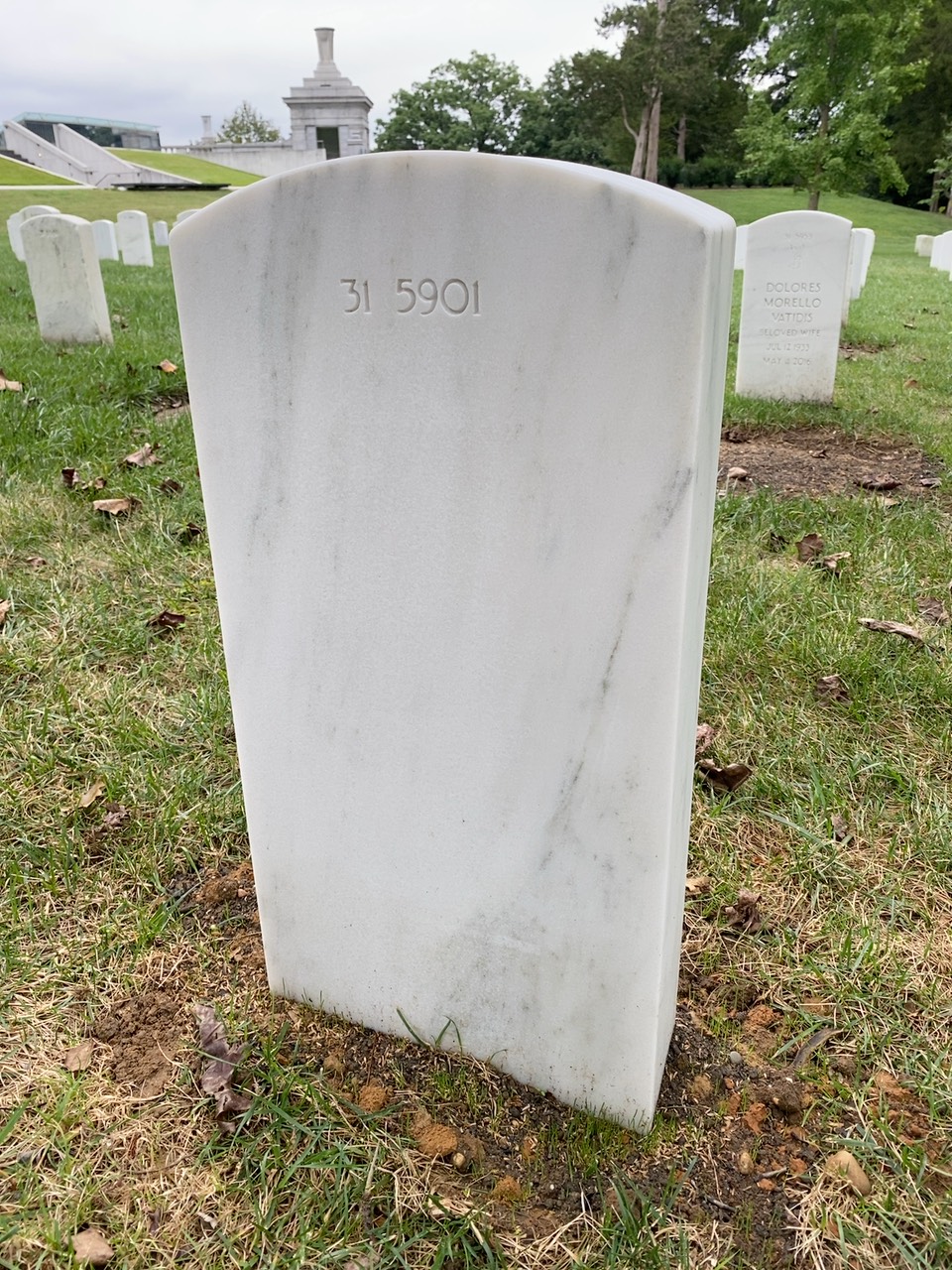 Back of headstone — William Allen