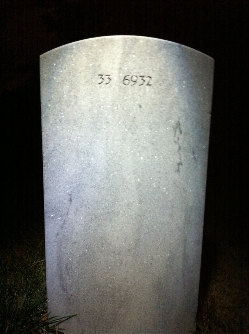 Back of headstone — Robert Chew