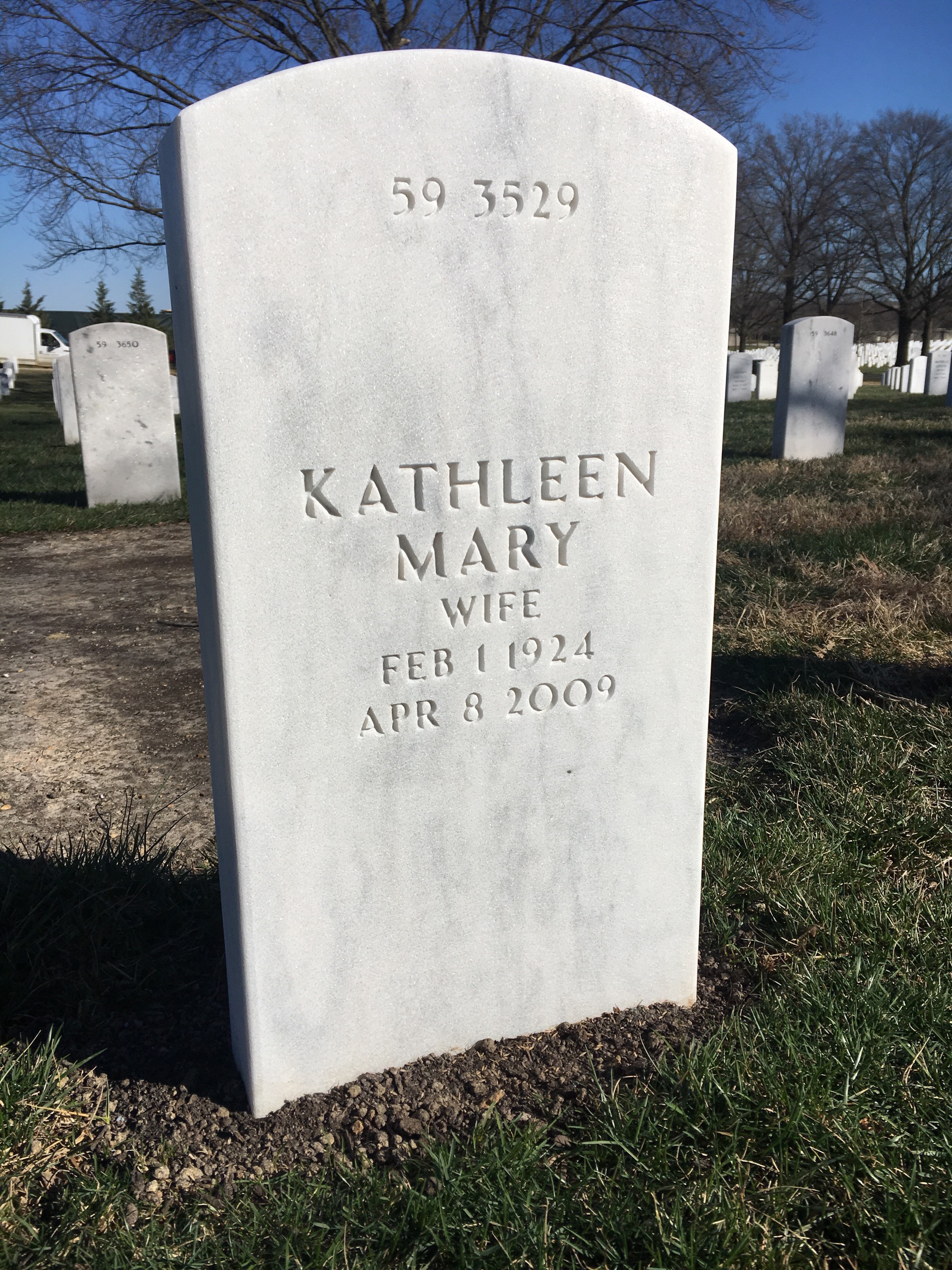 Back of headstone — Vincent Mcguire
