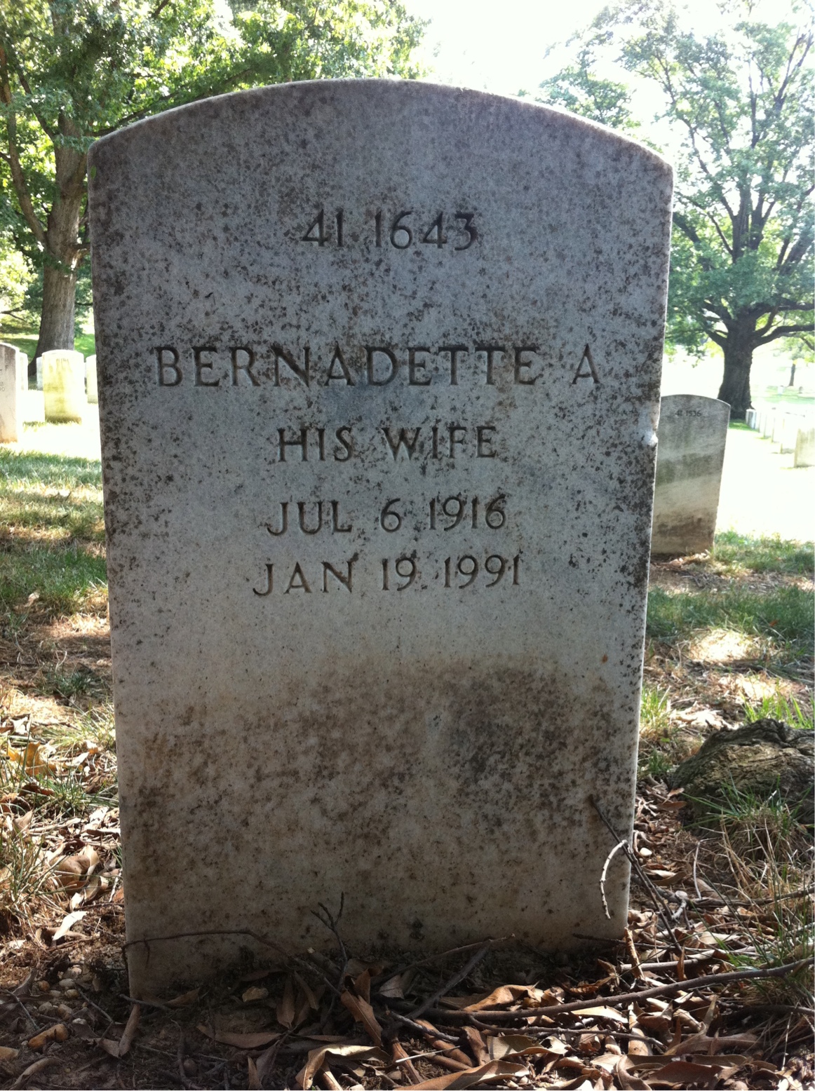 Back of headstone — William Mullen