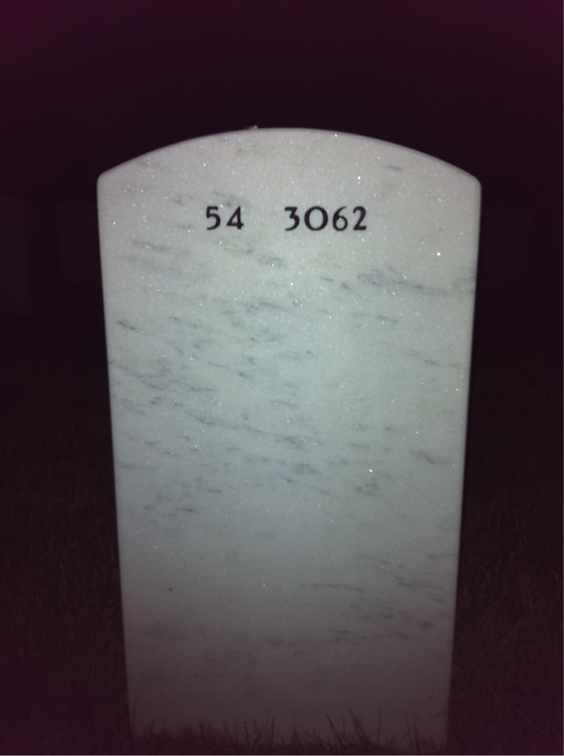 Back of headstone — Carl Rodolph