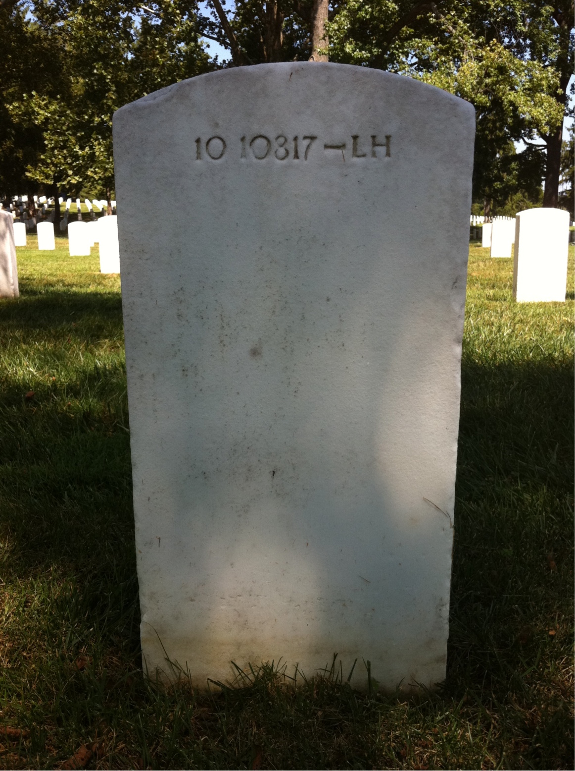 Back of headstone — Robert Bennett