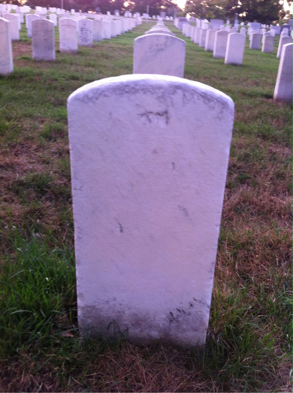 Back of headstone — Robert Mitchell