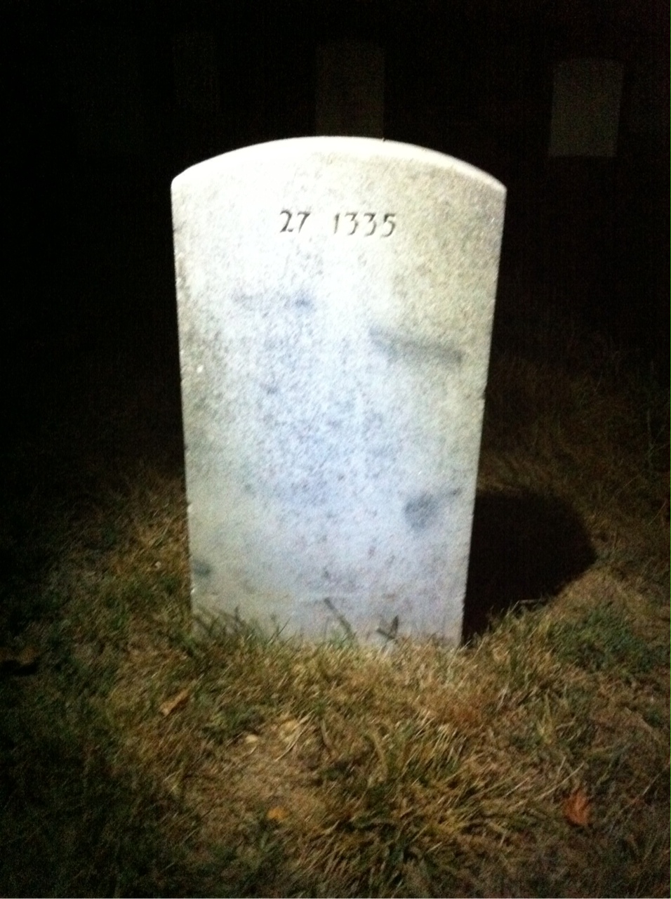 Back of headstone — Rachel Ashby