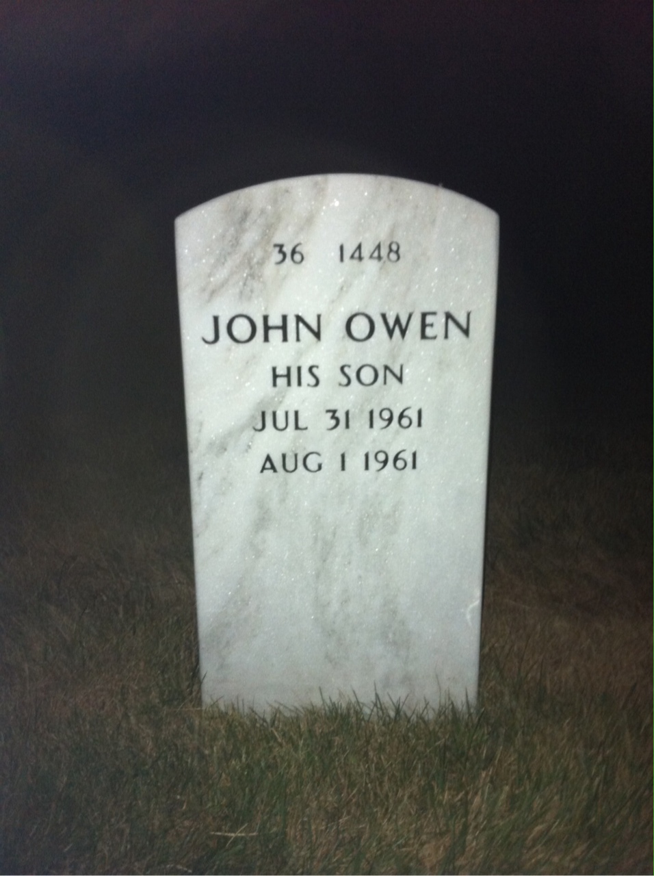Back of headstone — Thomas Welsh