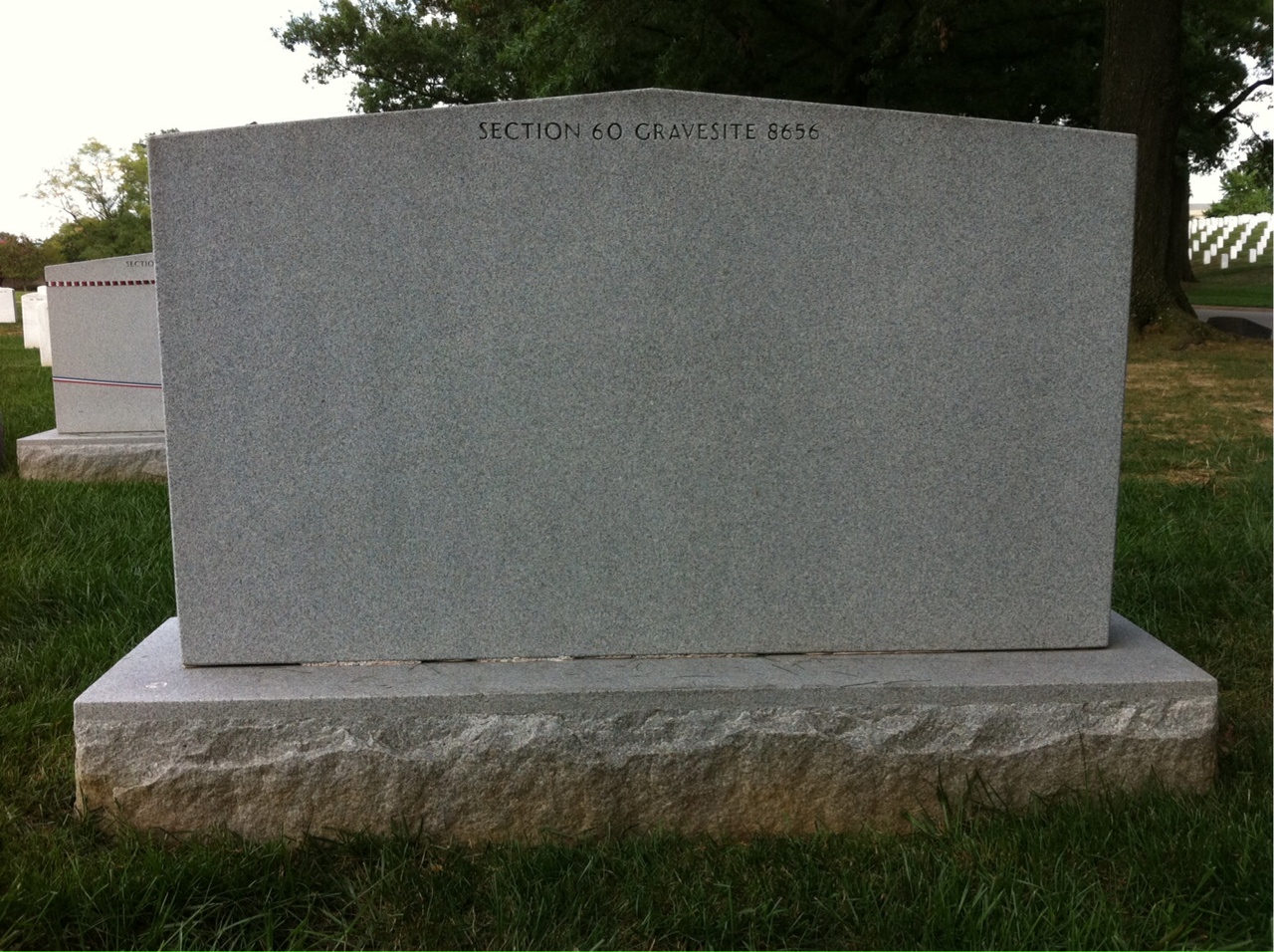 Back of headstone — Bruce Farrell