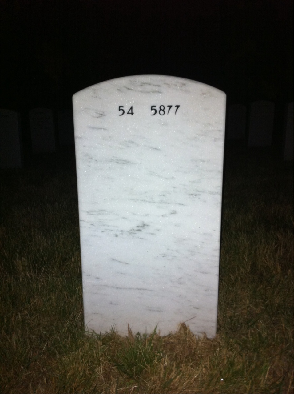 Back of headstone — Laurence Stevens
