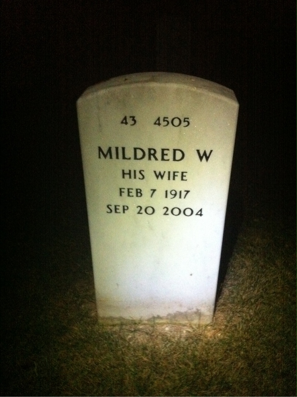 Back of headstone — Kenneth Fuller