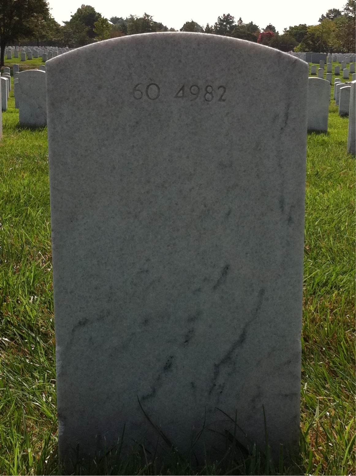 Back of headstone — Michael Melluzzo
