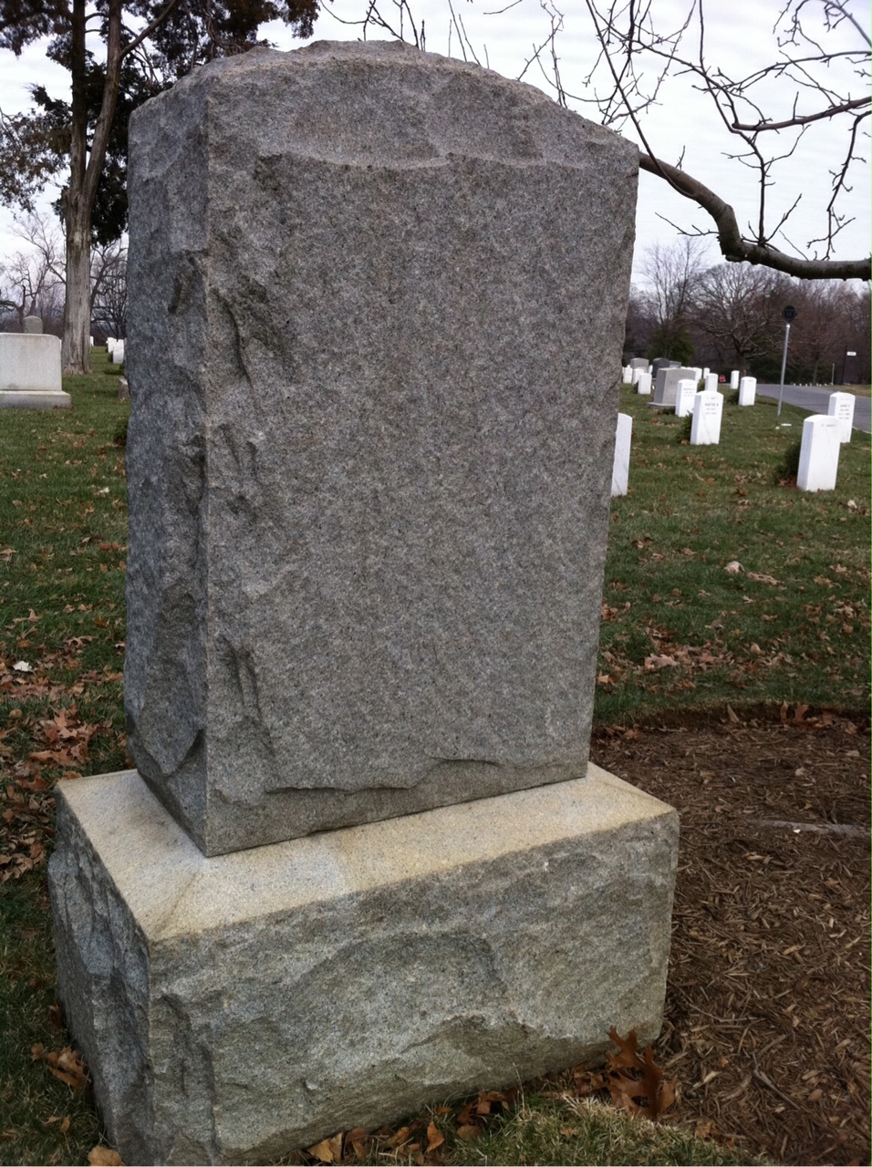 Back of headstone — James Moore