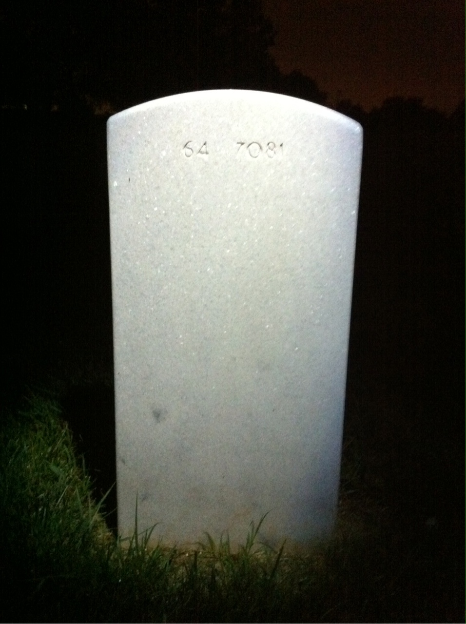 Back of headstone — James Duncan