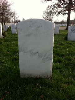 Back of headstone — Eugene Arnao