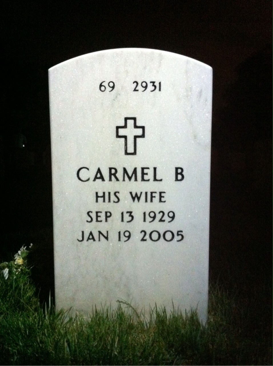 Back of headstone — Henry Norcom