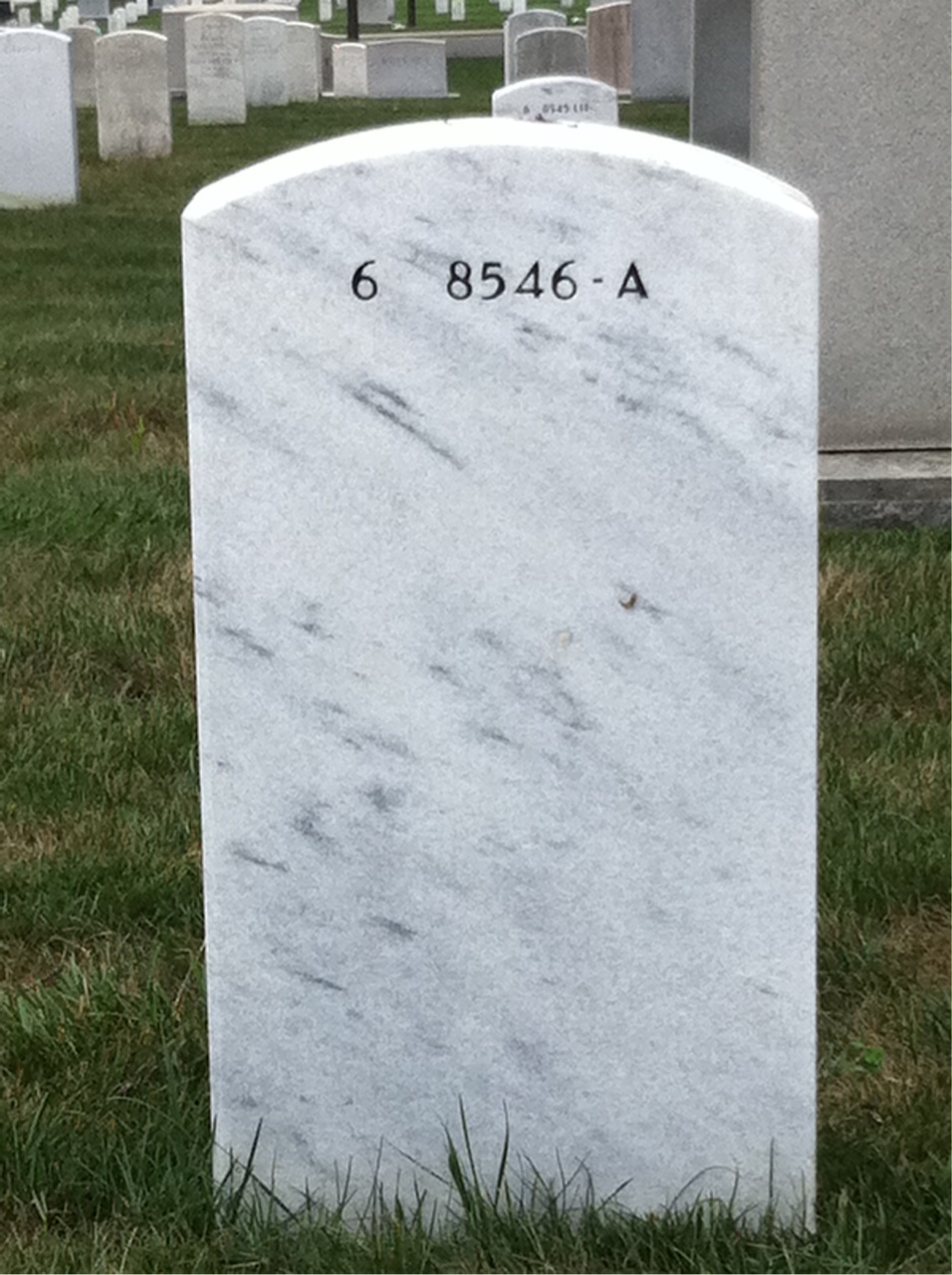 Back of headstone — Joseph Pace
