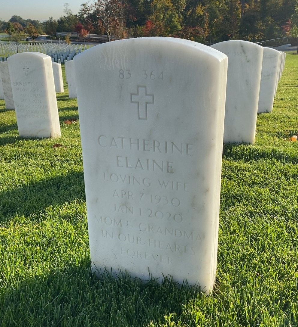 Back of headstone — Jack Baker