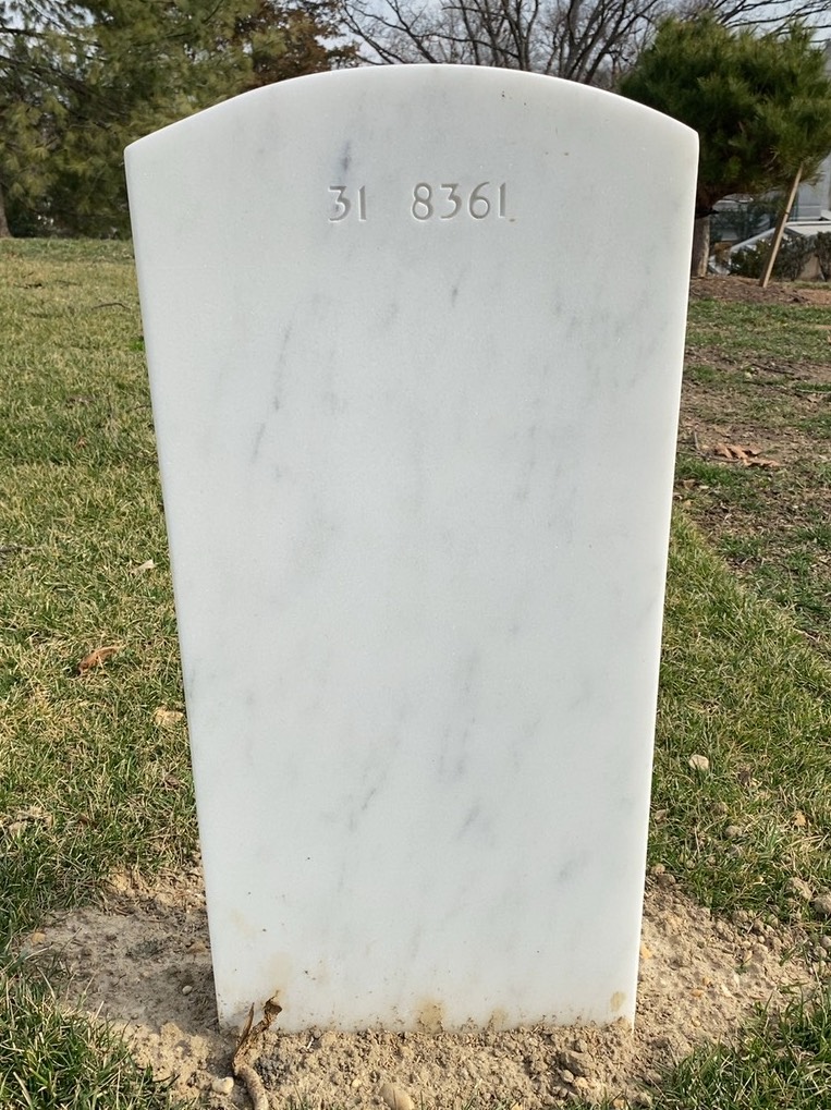 Back of headstone — William Blair Short