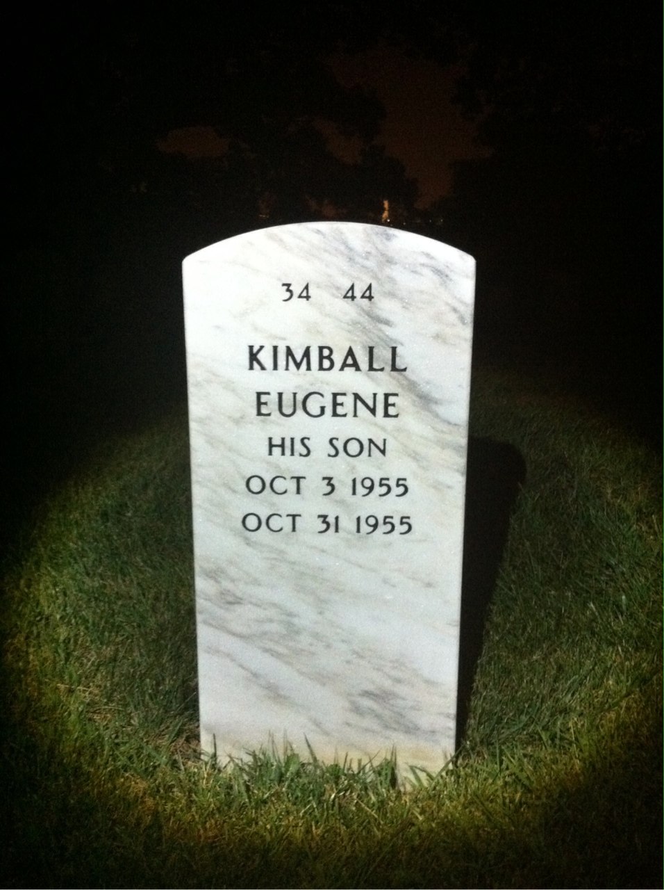 Back of headstone — Nathan Bryant