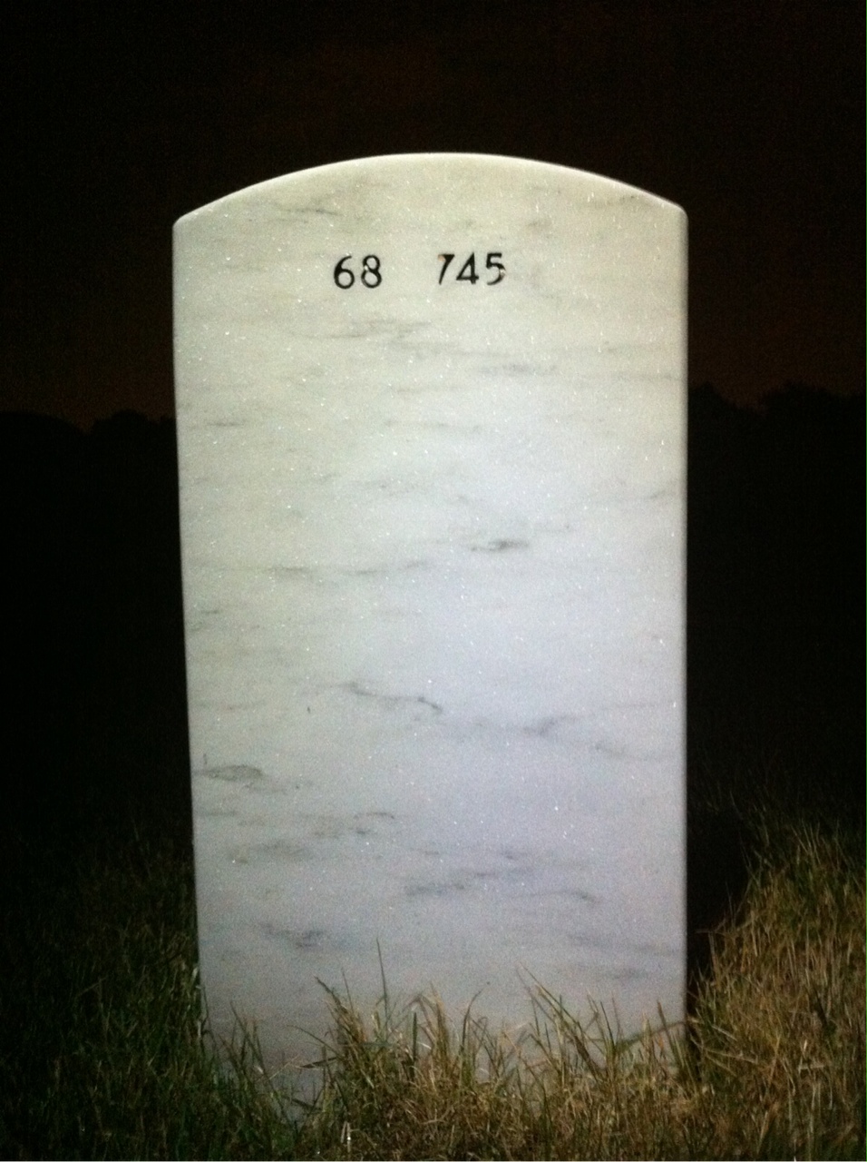 Back of headstone — William Potts