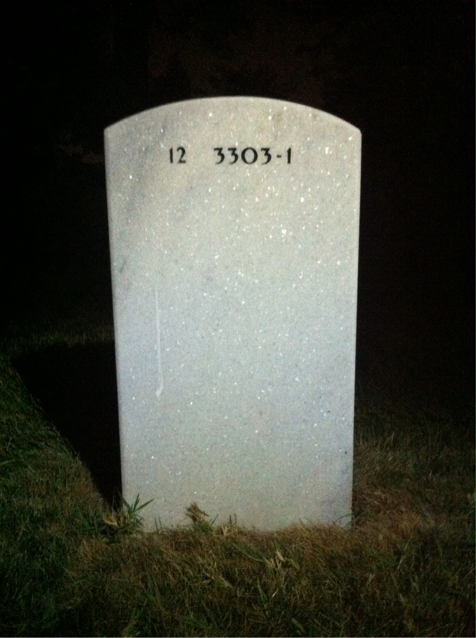 Back of headstone — Michael Baxter