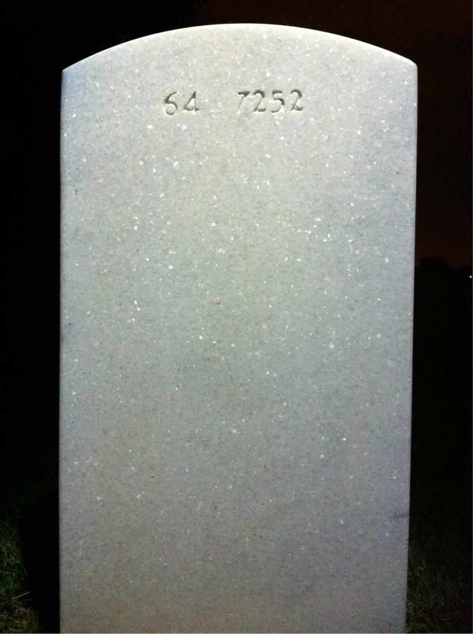 Back of headstone — Richard Baldwin