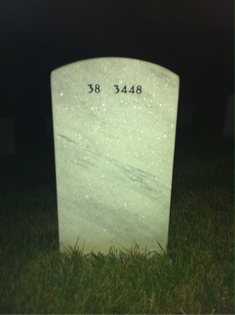 Back of headstone — George Lansing