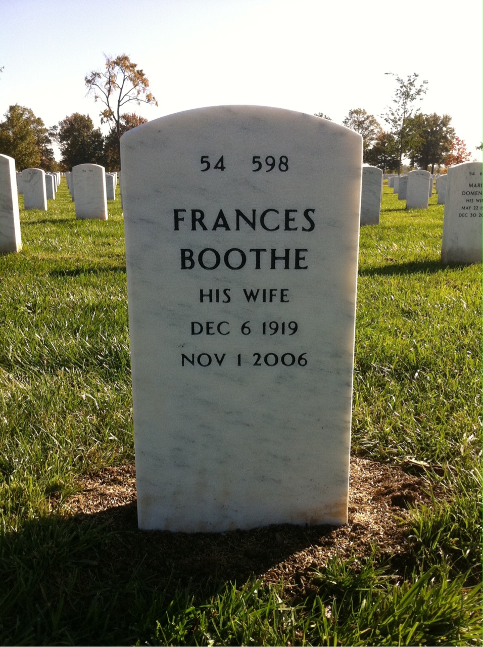 Back of headstone — James Downey