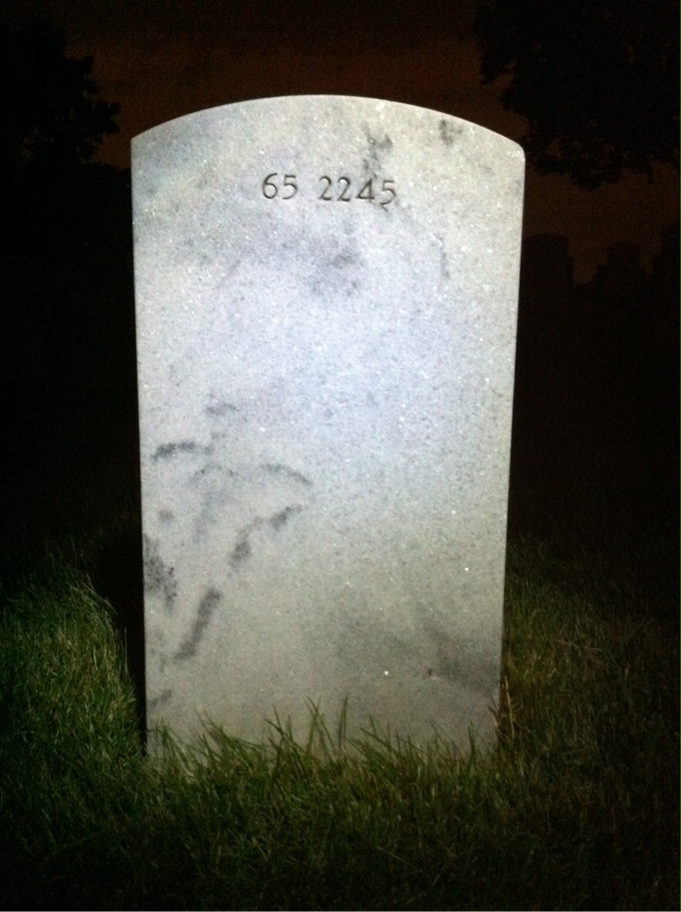 Back of headstone — Milton Baroody
