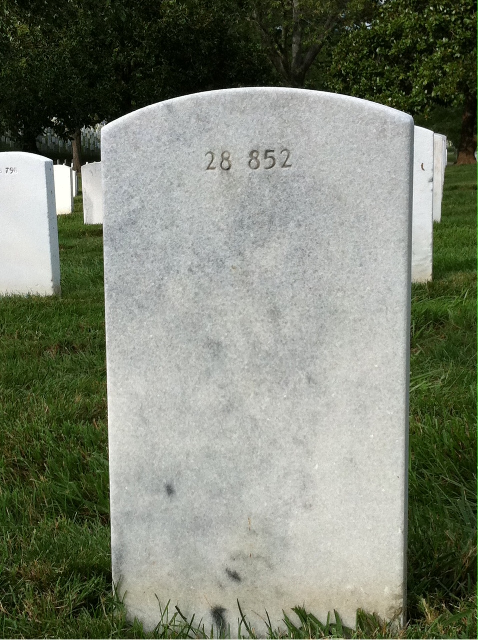 Back of headstone — Cleveland Smith