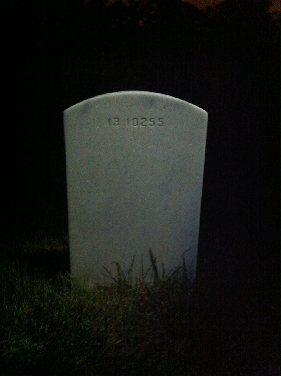Back of headstone — John Anderson