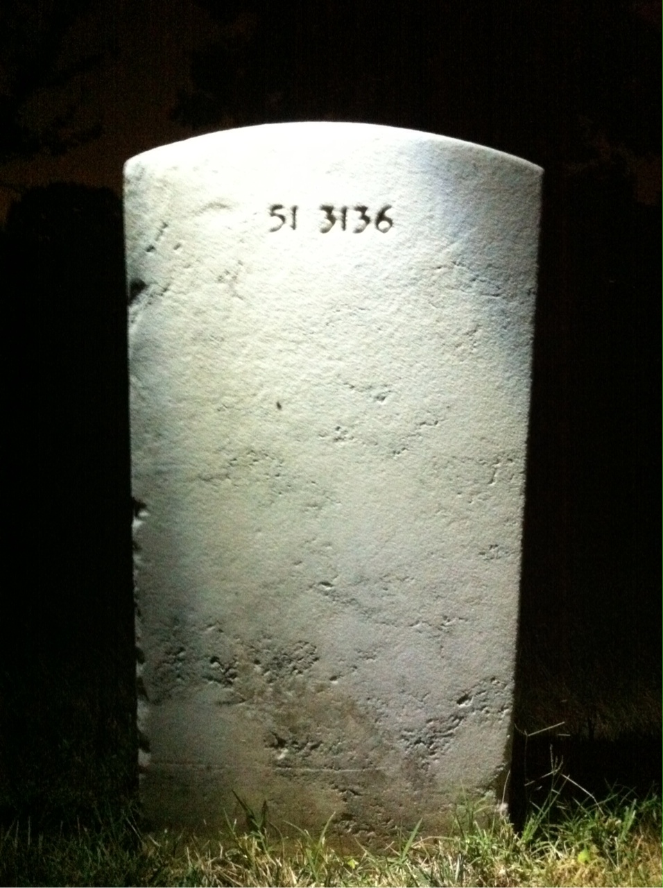 Back of headstone — Kenneth Moreland