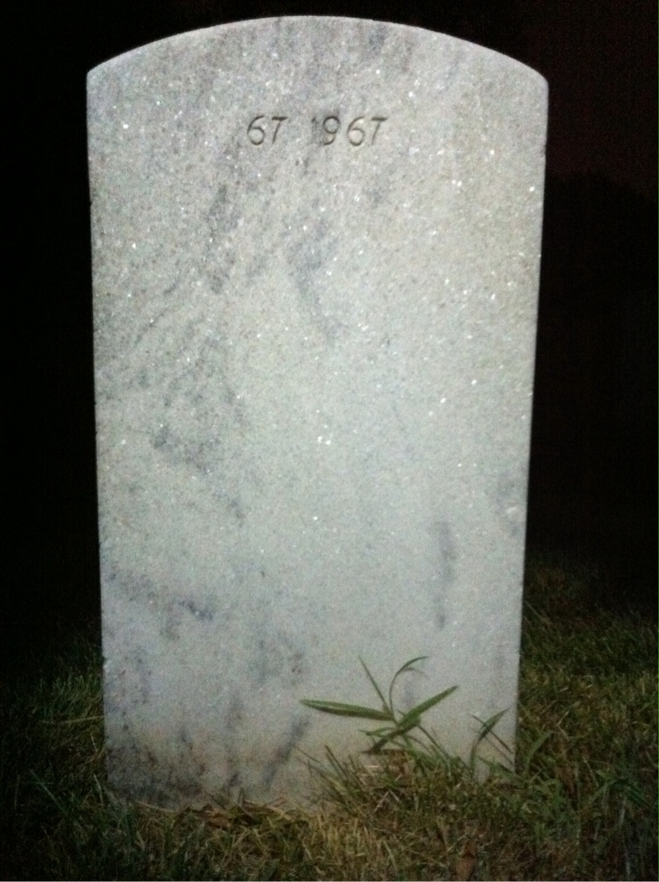 Back of headstone — Dale Anders