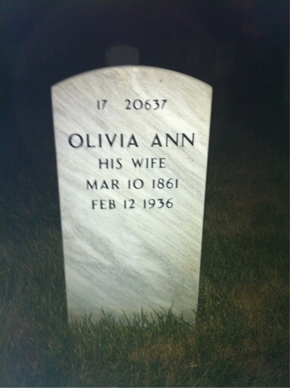 Back of headstone — John Mockabee