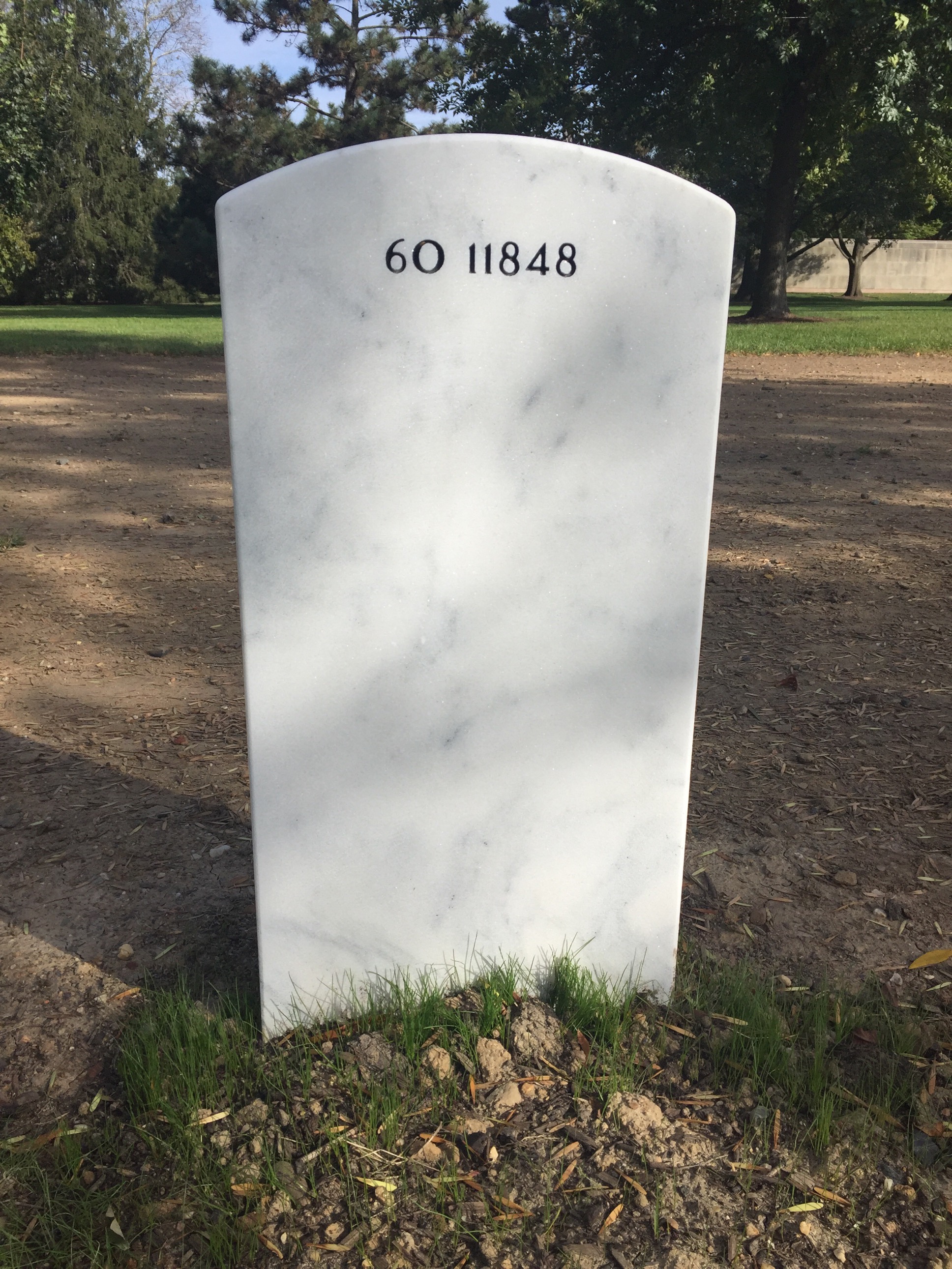 Back of headstone — Mark Andrew Hendley