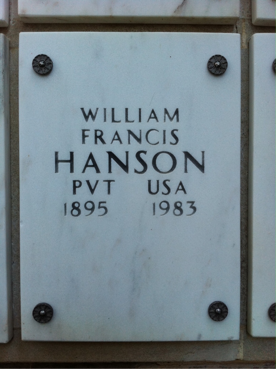 William F Hanson