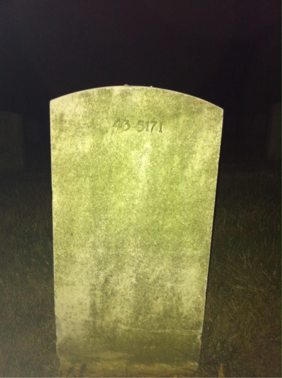 Back of headstone — George Barr