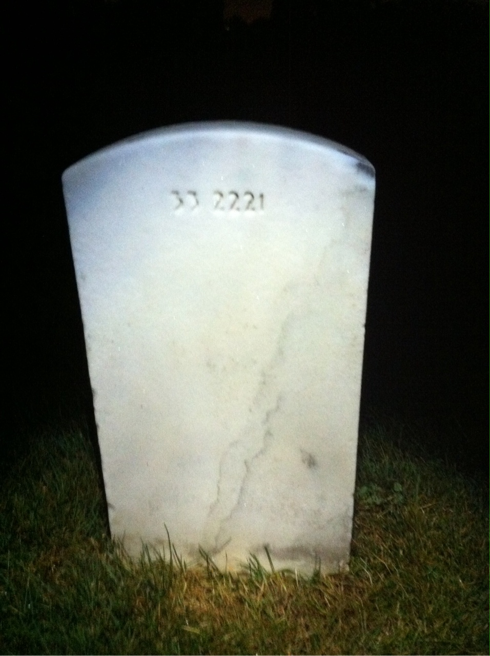 Back of headstone — Howard Moody