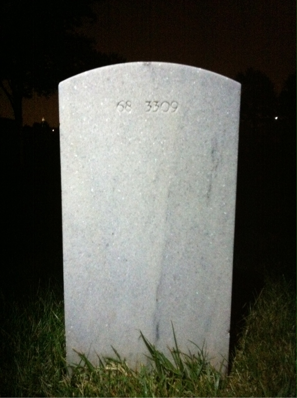 Back of headstone — Lawrence Breitrick