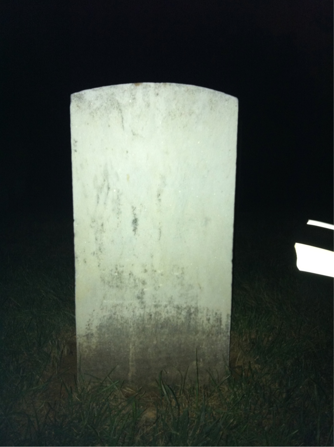 Back of headstone — James Morrow
