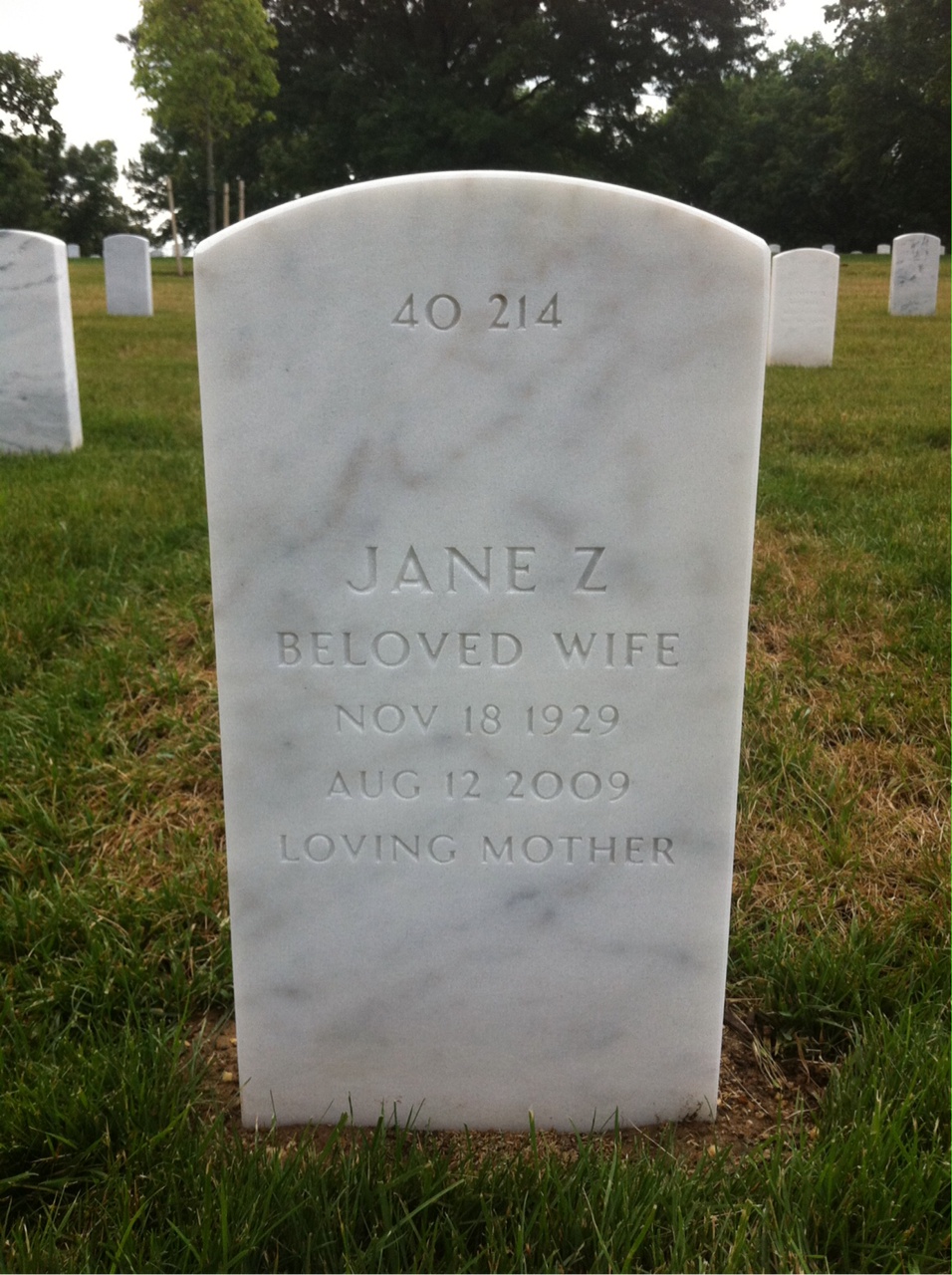 Back of headstone — James Kolb