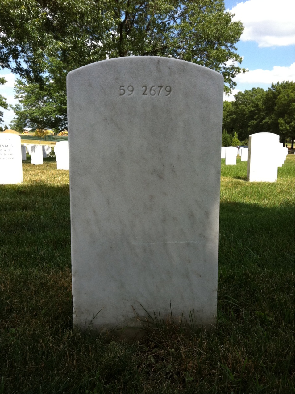 Back of headstone — William Mckee