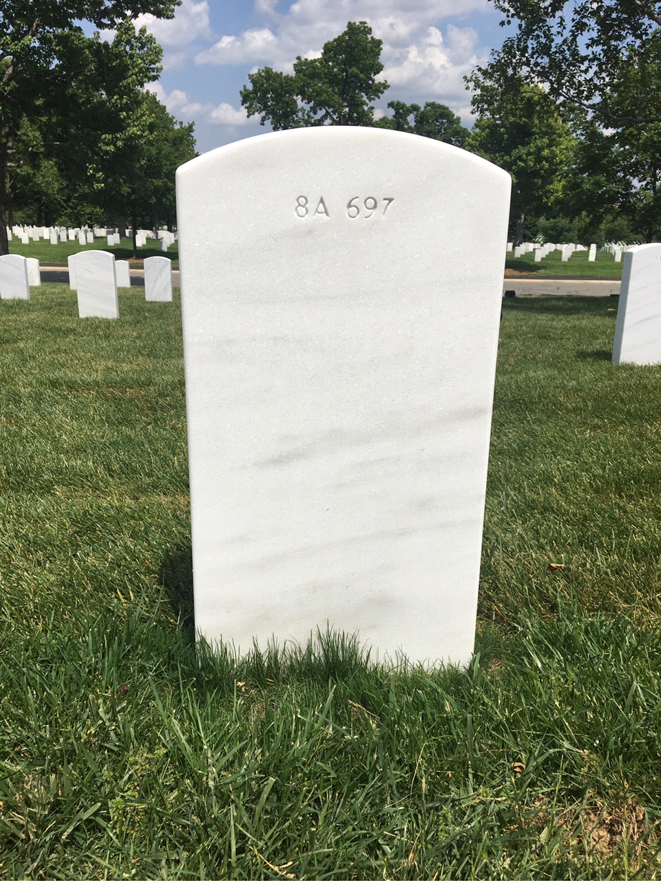 Back of headstone — Frank Anderson