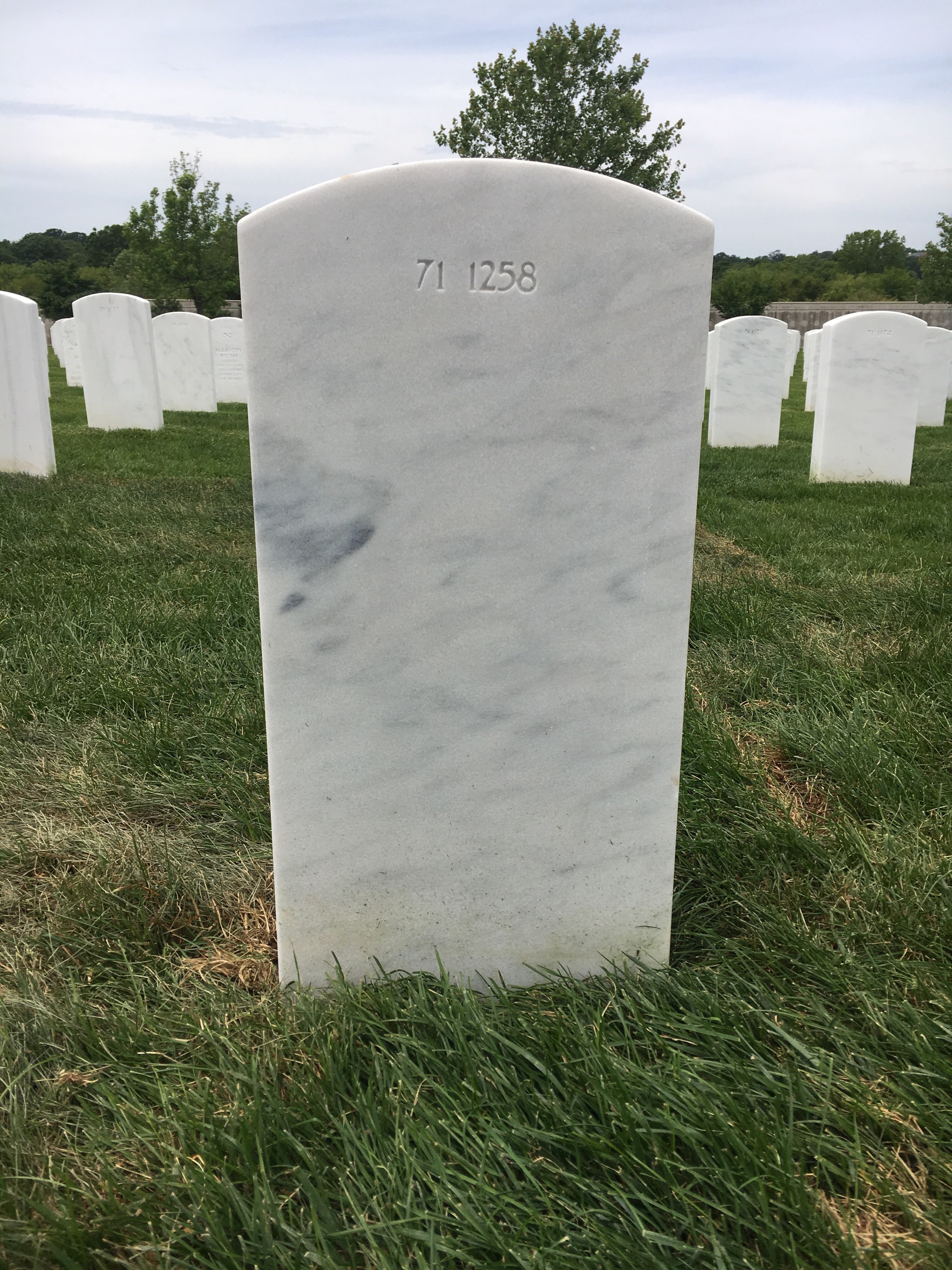 Back of headstone — Tommie Vadley Coronado